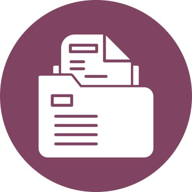 Minimalist bir dizaynda bir belge simgesinin vektör illüstrasyonu.