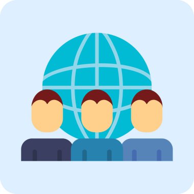 Ana hatlı biçim vektör illüstrasyon tasarımında konferans simgesi