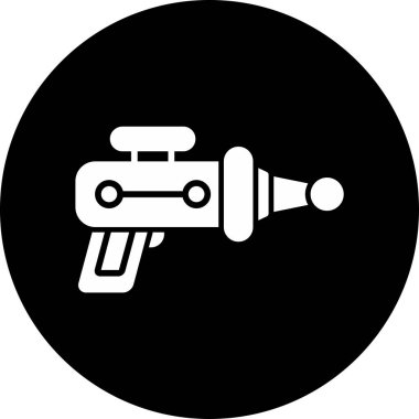 Lazer silahı, silah ikonu, vektör illüstrasyonu