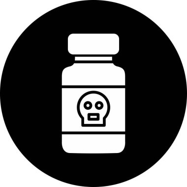 Zehirli simgenin basit vektör illüstrasyonu