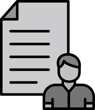 Modern bir vektör illüstrasyonunda gösterilen kullanıcı veri simgesi.