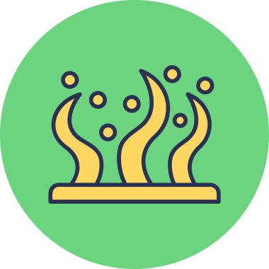 yosun simgesi vektör illüstrasyonu 