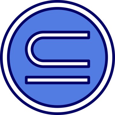 Alt küme ağ simgesi, vektör illüstrasyonu