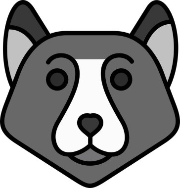 Malamute köpek simgesi, illüstrasyon