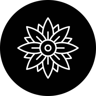 Kasımpatı çiçek ikonu vektör illüstrasyonu