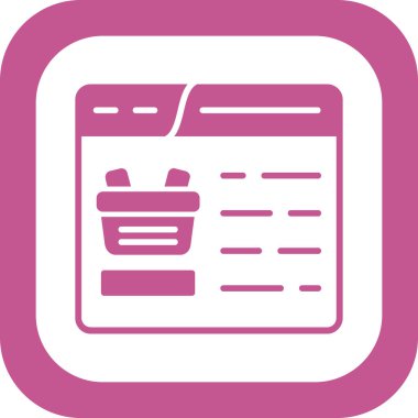 Çevrimiçi Dükkan simgesi vektör çizimi