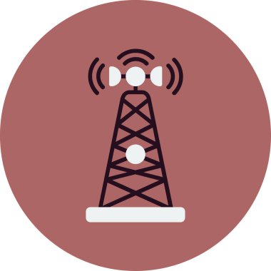 Baz istasyonu. Web simgesi basit illüstrasyon 