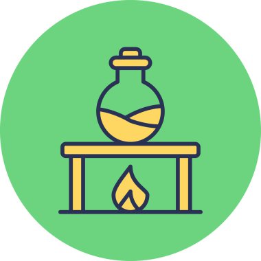 Kimyasal reaktörlerle dolu tüpler, basit vektör tasarımı