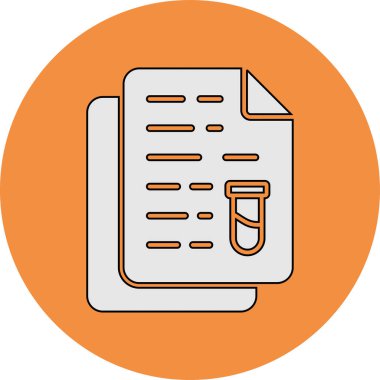 Minimalist bir dizaynda bir belge simgesinin vektör illüstrasyonu.