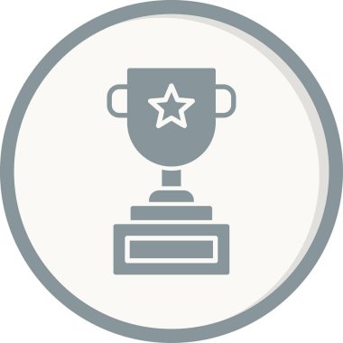 Kupa simgesi, vektör illüstrasyonu basit tasarım