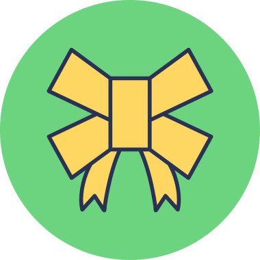 Kurdele yayı. Web simgesi basit illüstrasyon