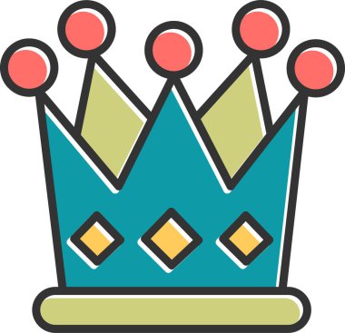 Taç. Web simgesi basit illüstrasyon 