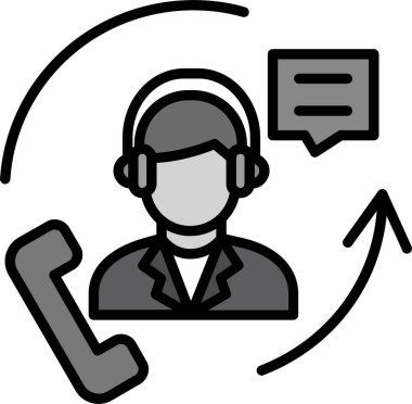 Çağrı merkezi. Basit simge vektörü