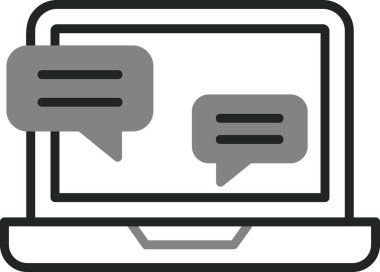 Röportaj web simgesi vektör çizimi