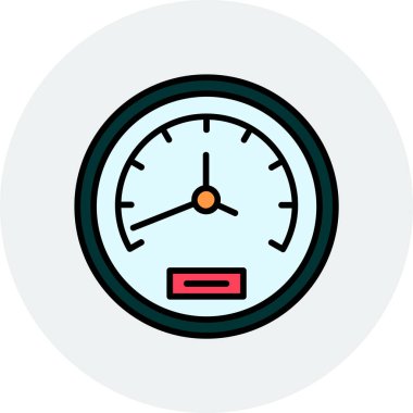 Speedometer web simgesi, vektör illüstrasyonu