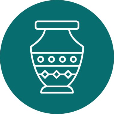 Vazo. Web simgesi basit illüstrasyon