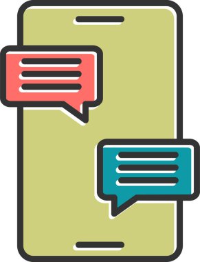 Sohbet mesajı vektör illüstrasyonu