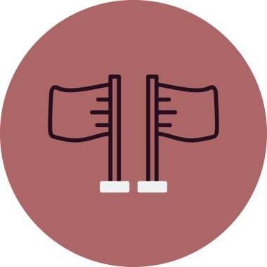 Bayraklar. Web simgesi basit illüstrasyon