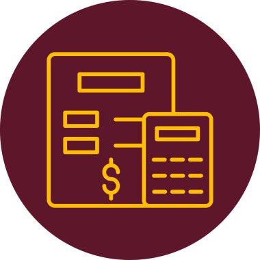 Muhasebeci web simgesi, basit vektör illüstrasyonu