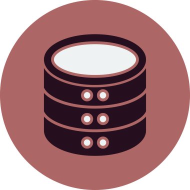 veritabanı simgesi, vektör illüstrasyonu basit tasarım