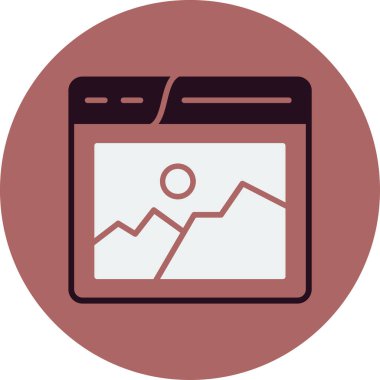 Galeri modern simgesinin vektör illüstrasyonu