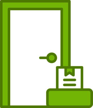 Kapıdan kapıya. Web simgesi basit illüstrasyon