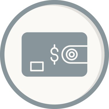 E-cüzdan işaret simgesi, vektör illüstrasyonu