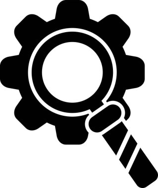 düz ayar simgesi, vektör illüstrasyonu