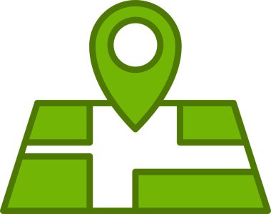 harita pin ikonu vektör illüstrasyonu 