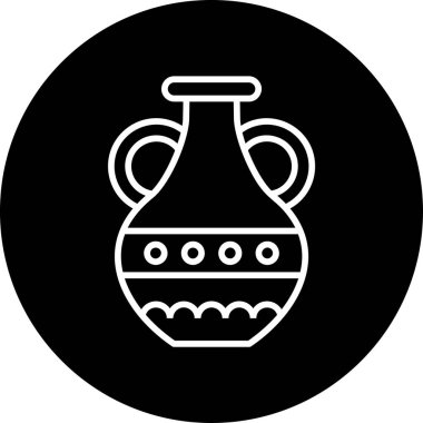 Vazo. Web simgesi basit illüstrasyon