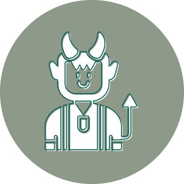 Devil web simgesi, basit vektör illüstrasyonu 