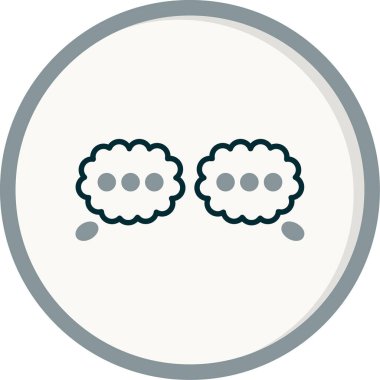 Düşünceler web simgesi vektör çizimi