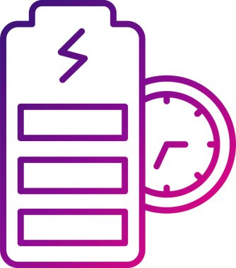 Şarj edilmiş pil simgesi. vektör illüstrasyonu