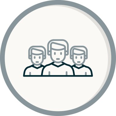 Takım. Web simgesi basit illüstrasyon