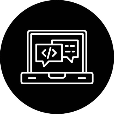 dizüstü bilgisayar simgesi, vektör illüstrasyonu basit tasarım