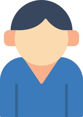 Erkek avatar simgesi basit illüstrasyon