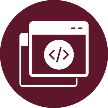 yazılım geliştirme. Web simgesi vektör illüstrasyonu