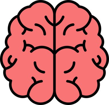 Beyin. Web simgesi basit illüstrasyon 