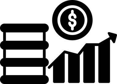 İş ve finans simgesinin vektör illüstrasyonu