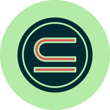 Alt küme ağ simgesi, vektör illüstrasyonu