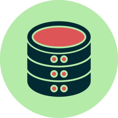 veritabanı simgesi, vektör illüstrasyonu basit tasarım