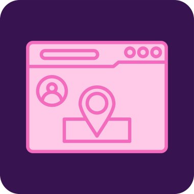 Konum haritası işaretleyici. vektör simgesi