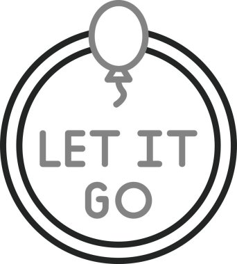 Balon düz simge, vektör, illüstrasyon gitsin