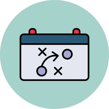 Strateji iş simgesi, vektör illüstrasyonu