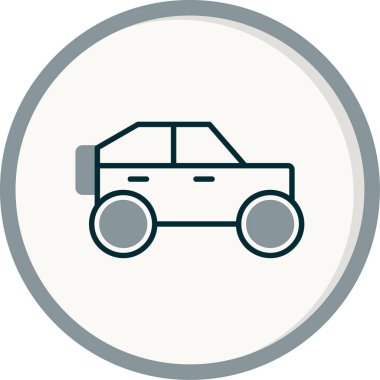 - Araba. Web simgesi basit tasarım 