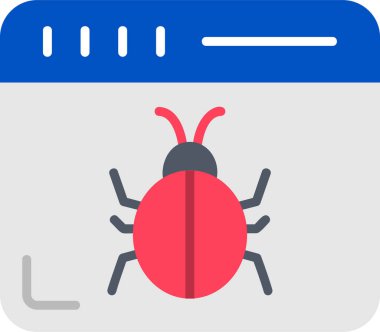 Kötü amaçlı web simgesi, basit vektör illüstrasyonu