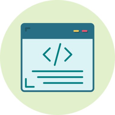 Web Programlama simgesinin basit özet çizimi