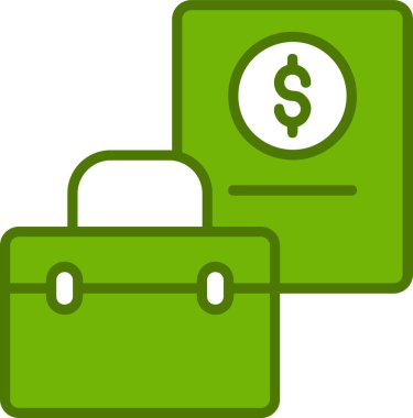 Portföy web simgesi vektör illüstrasyonu