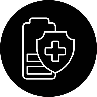 Çıplak arkaplanda pil seviyesi simgesi.