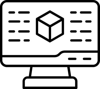 Dijital simge. Web tasarımı için özet çizim vektörü